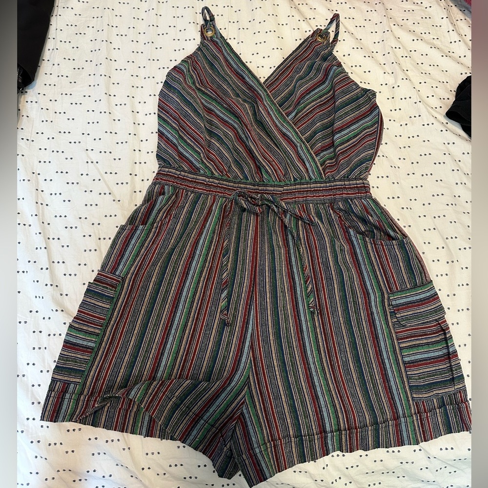 Striped Romper Sz M
